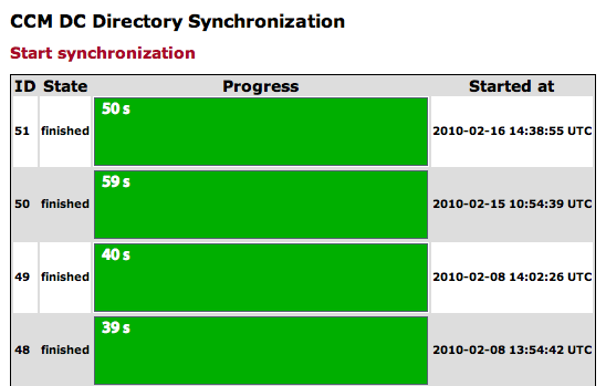 CDS synchronization interface